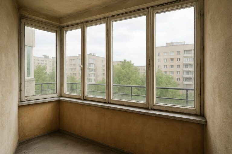 старые окна на балконе цена